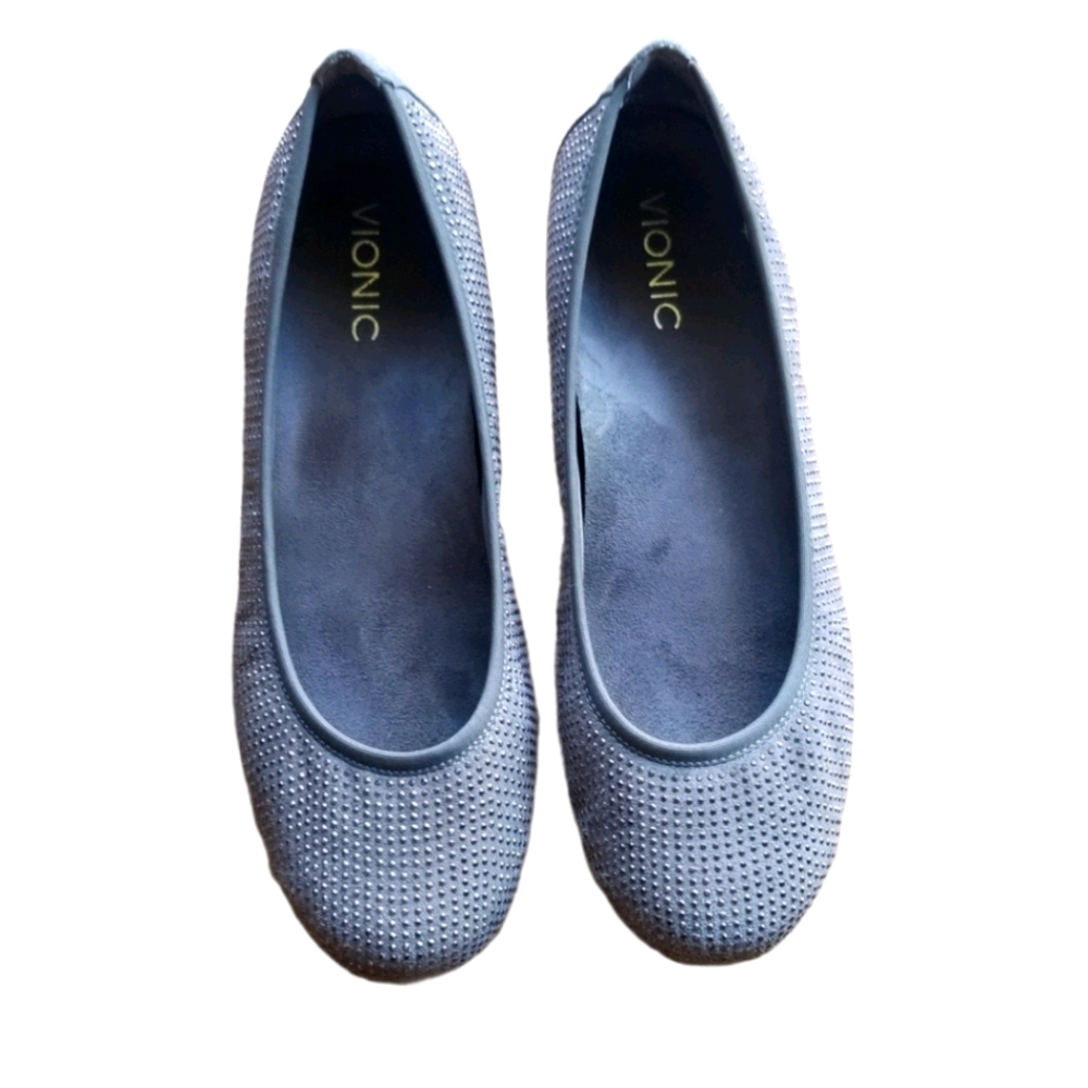 Vionic spark willow gray size 8.5 orthopedic flats